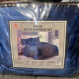 Italia Solid Borrego Set - Blue